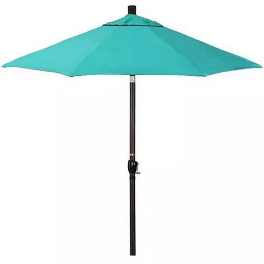 9 Ft Push Button Tilt Patio Umbrella In Sunbrella Fabric