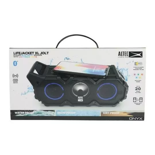 Altec Lansing – Lifejacket XL Bluetooth Speaker W/ Lights Black