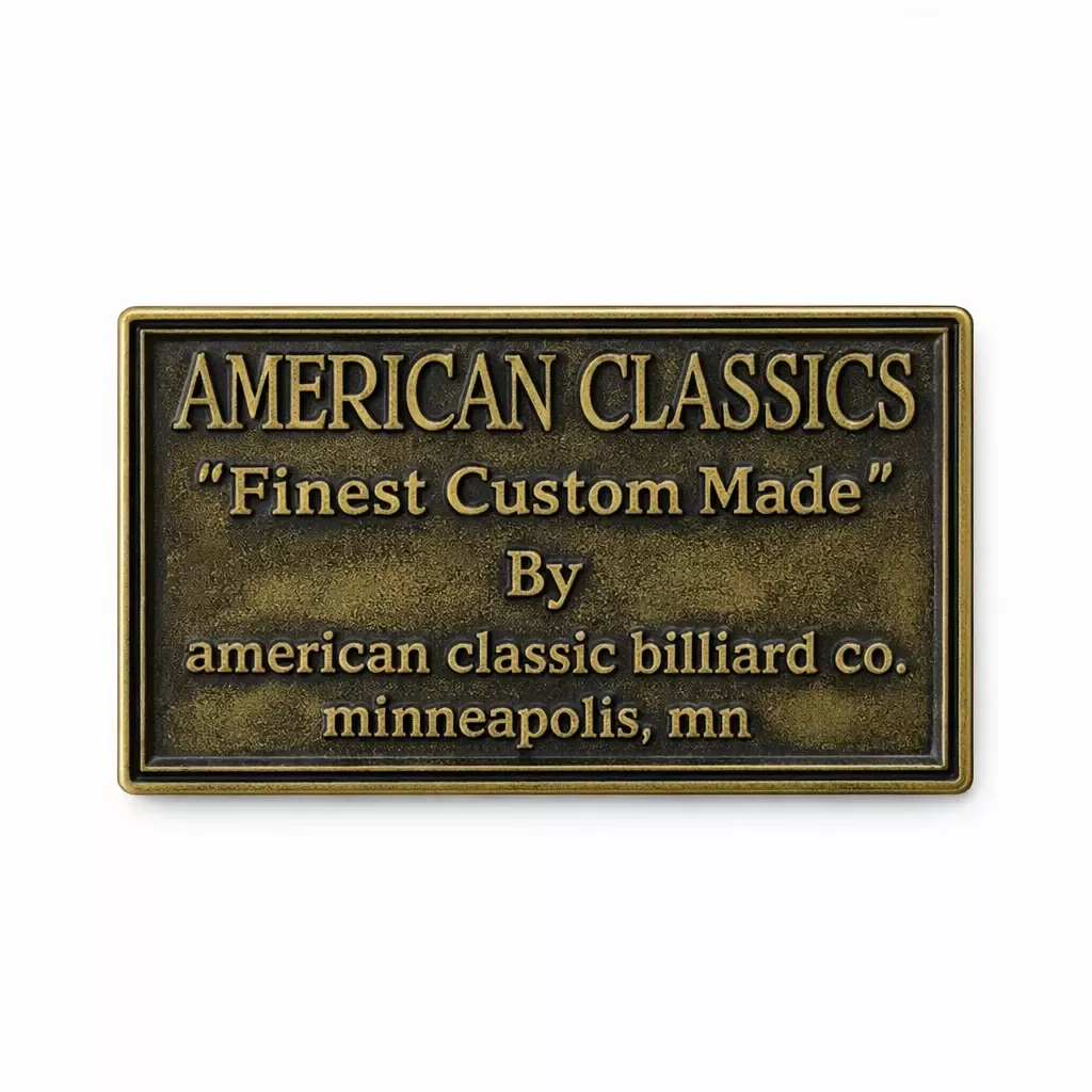 American Classic Nameplate - Solid Brass