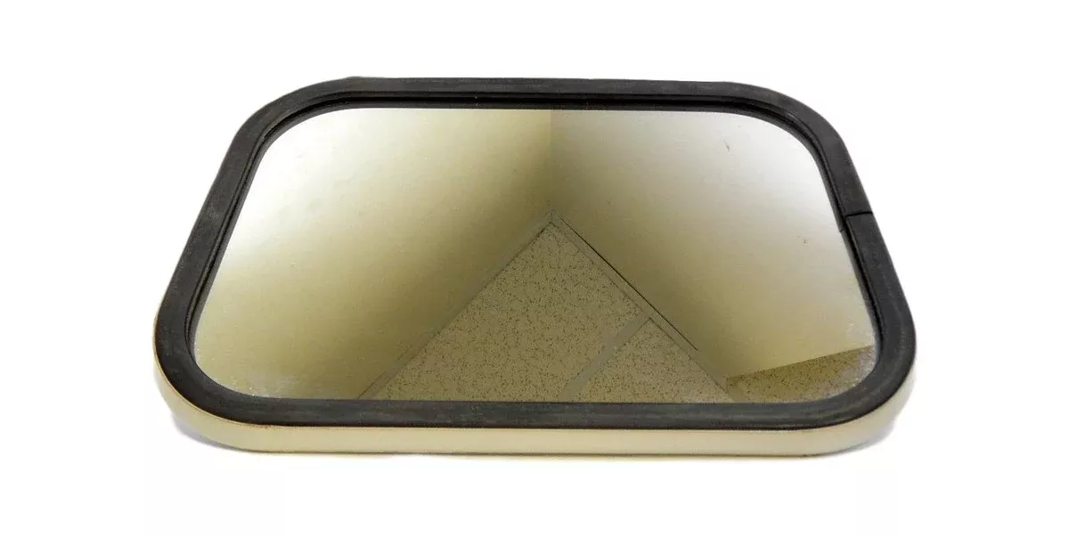 ASD 615 Mirror Bone White Metal Rectangular ASD615 WHT 9-1/2" x 6-1/2"