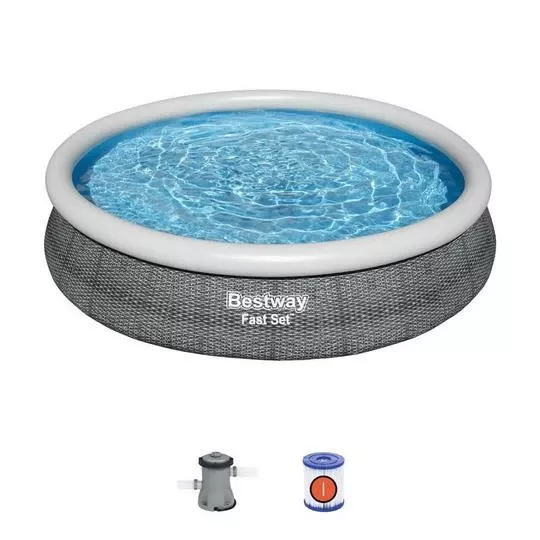 Bestway – Fast Set 12′ Round Inflatable Pool Set