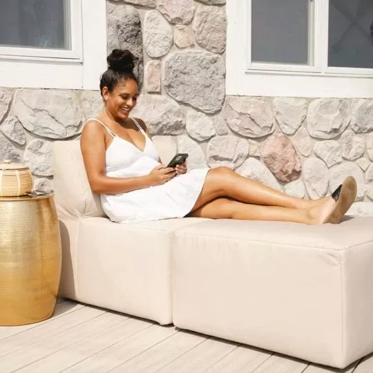 Big Joe – Patio 2-Piece Sectional Couch, Terra Bask