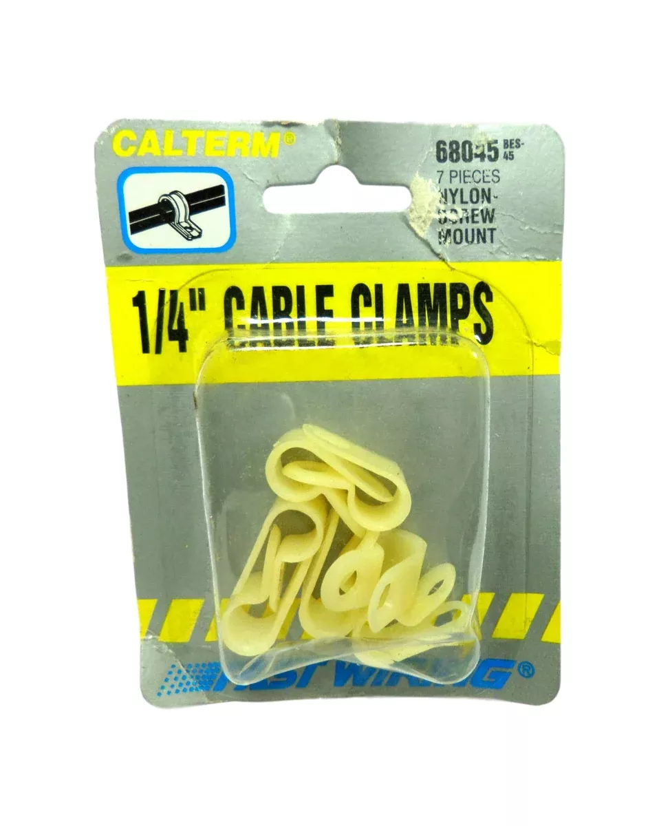Calterm 68045 (1/4") Cable Clamps 7 Pieces Nylon Screw Mount