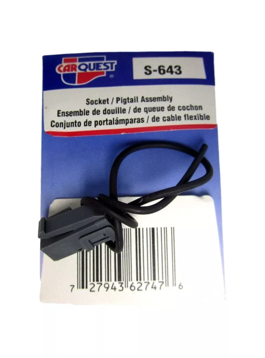 Carquest S-643 S643 Socket Pigtail Assembly Brand New! Ready to Ship!