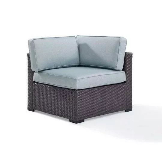 Crosley – Biscayne Corner Chair With Mocha Cushions