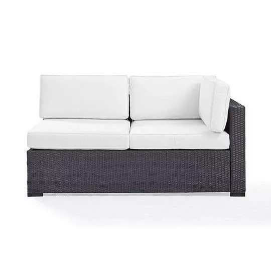 Crosley – Biscayne Loveseat With White Cushions