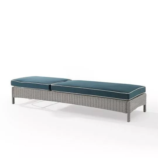 Crosley – Bradenton Outdoor Wicker Chaise Lounge, Navy
