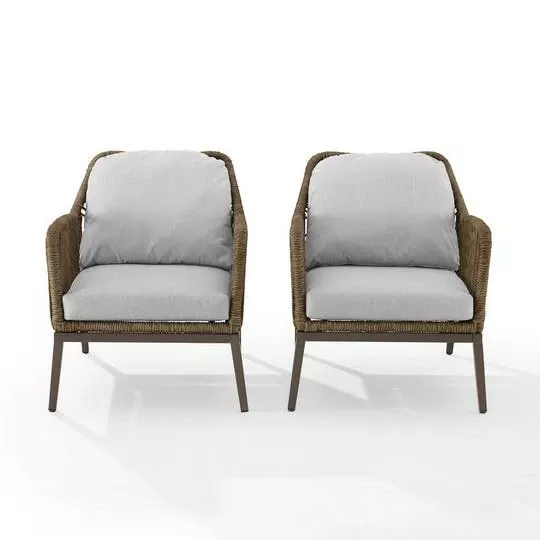 Crosley – Haven 2-Piece Outdoor Wicker Armchair Set