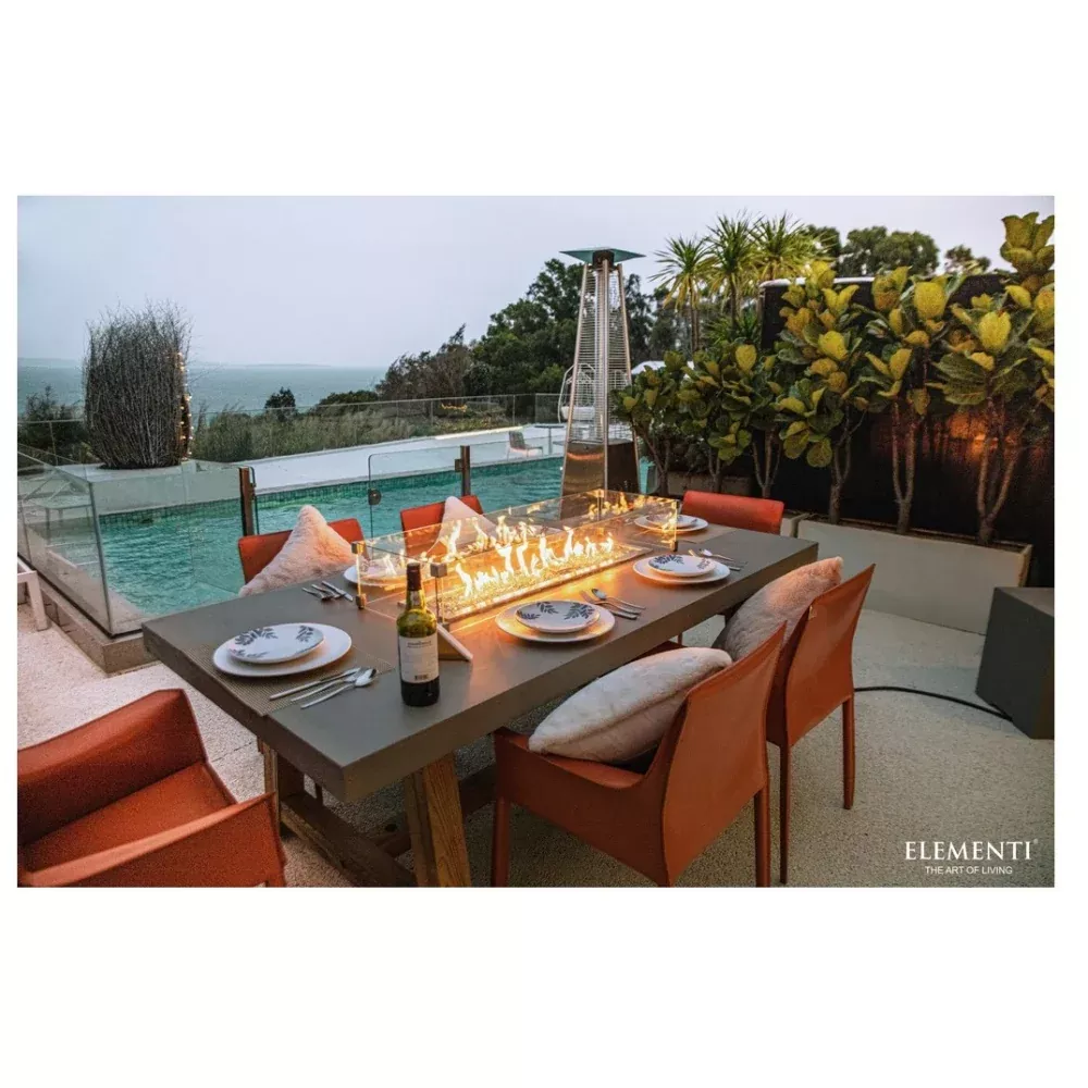 Elementi Concrete Fire Dining Table Sonoma 83" OFG201
