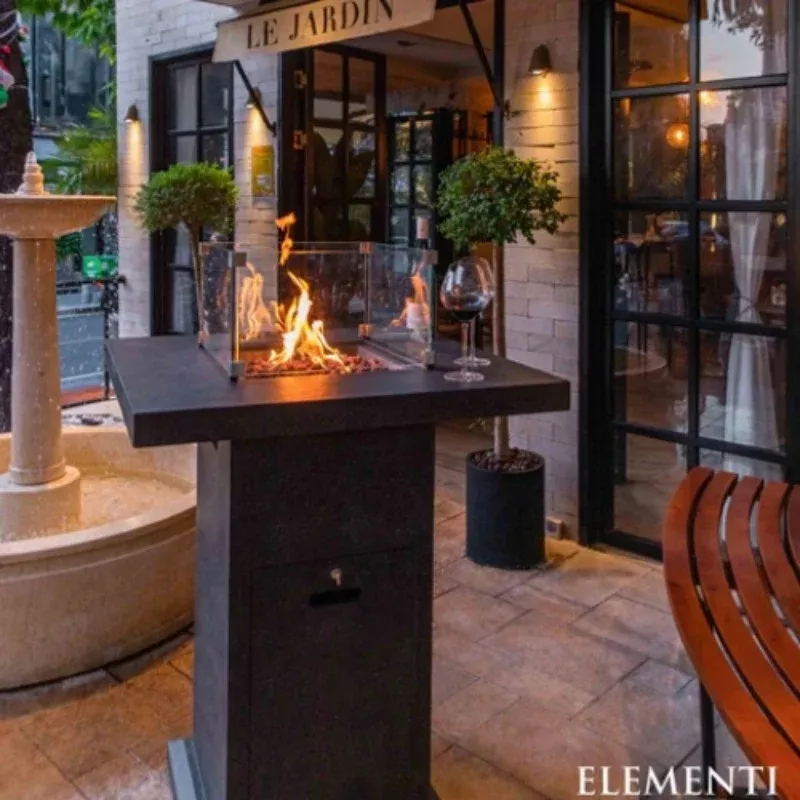 Elementi Concrete Fire Pit Bar Table Montreal 34" OFG221