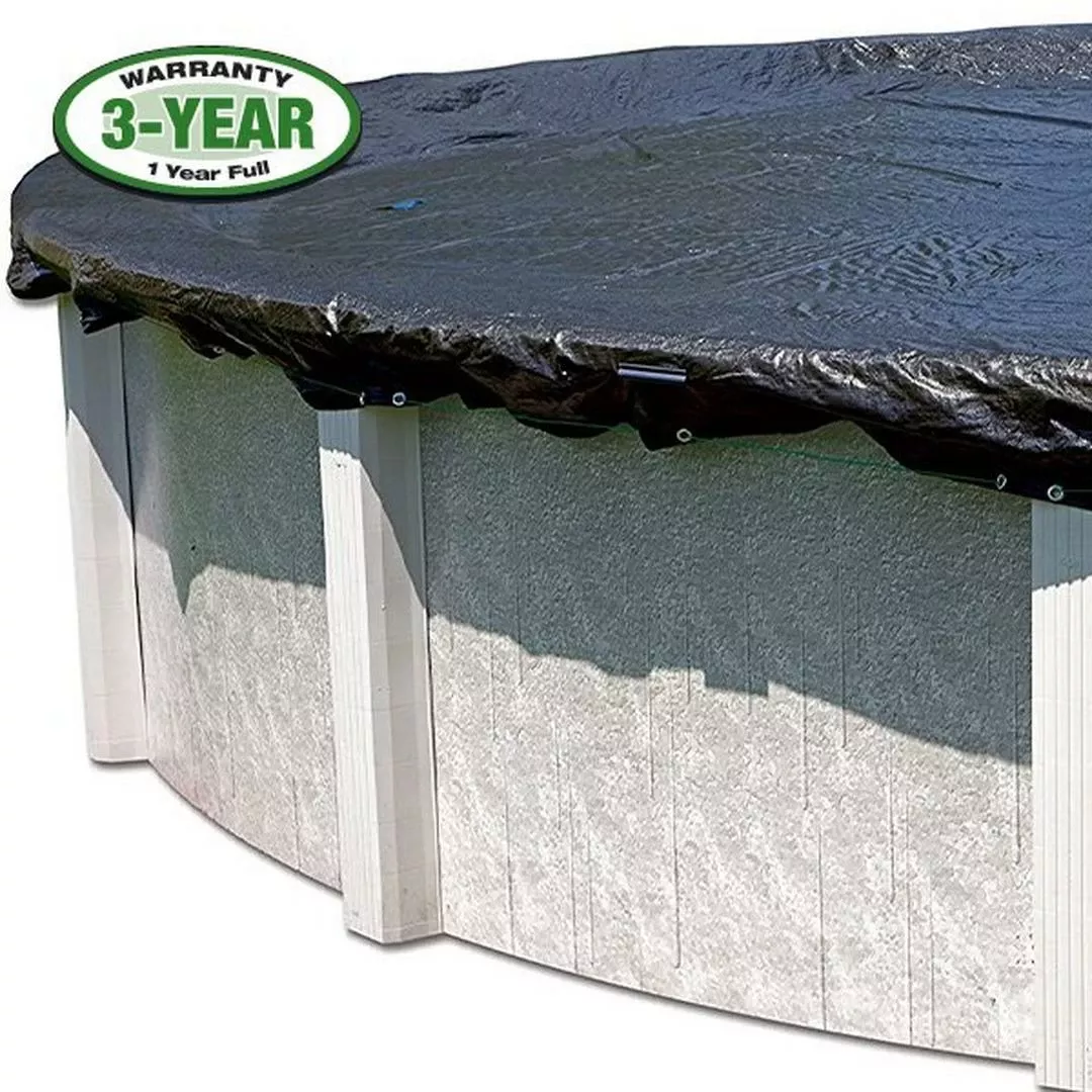 Fine Mesh 15′ Round Winter Pool Cover With 25 Cover Clips