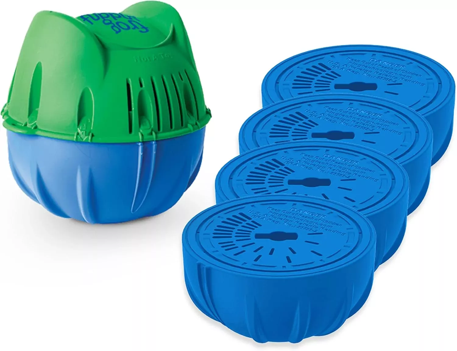 Flippin FROG Floating Sanitizer System plus 4 Chlorine Cartridge Refills - 4 Month Supply