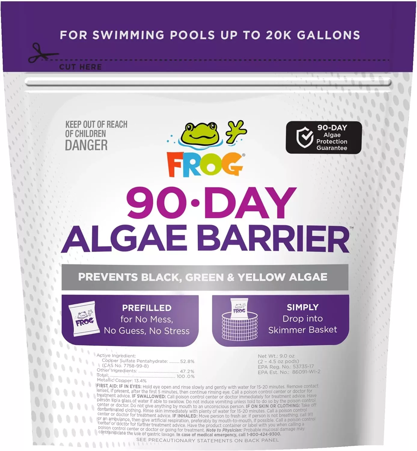 FROG 90 Day Algae Barrier - 2 Pod Pack
