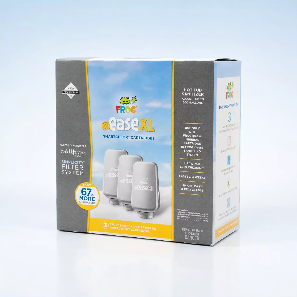 FROG @ease XL SmartChlor Cartridge 3-Pack for Bullfrog Spas – Simplicity Series