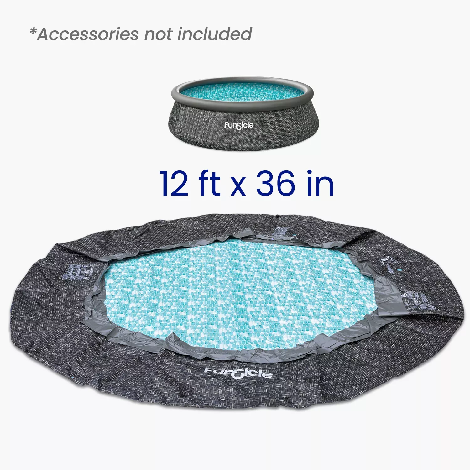 Funsicle 12 ft QuickSet Designer Pool Liner– Dark Herringbone