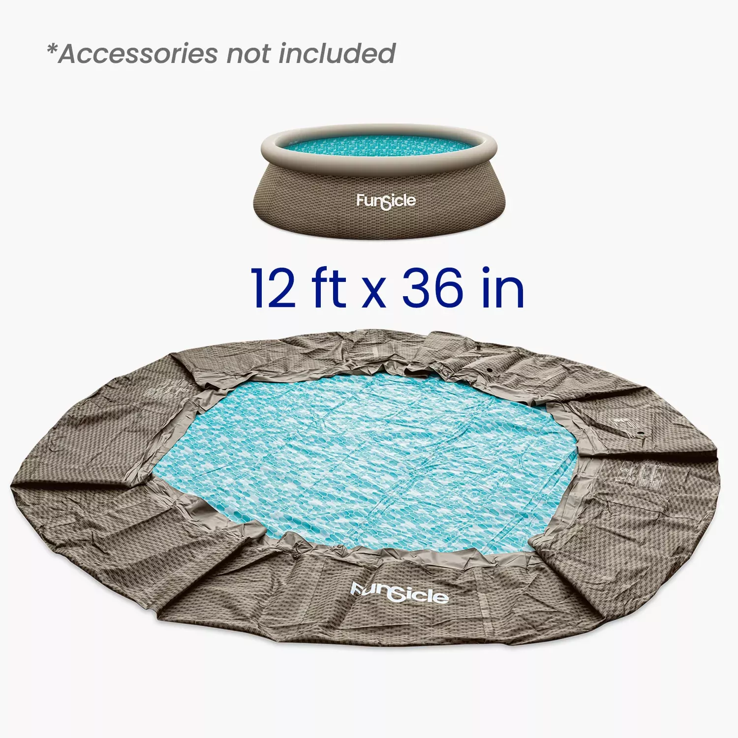 Funsicle 12 ft QuickSet Designer Pool Liner– Dark Triple Basketweave