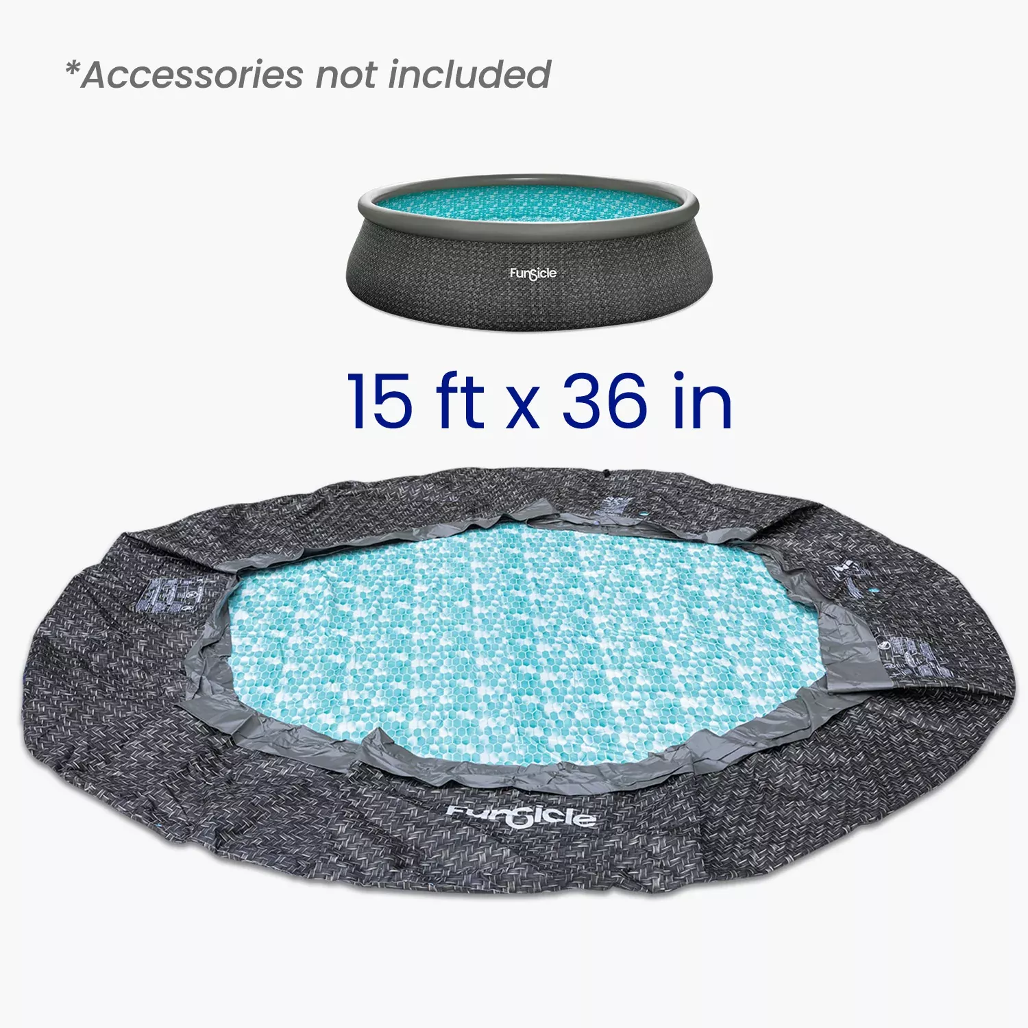 Funsicle 15 ft QuickSet Designer Pool Liner– Dark Herringbone