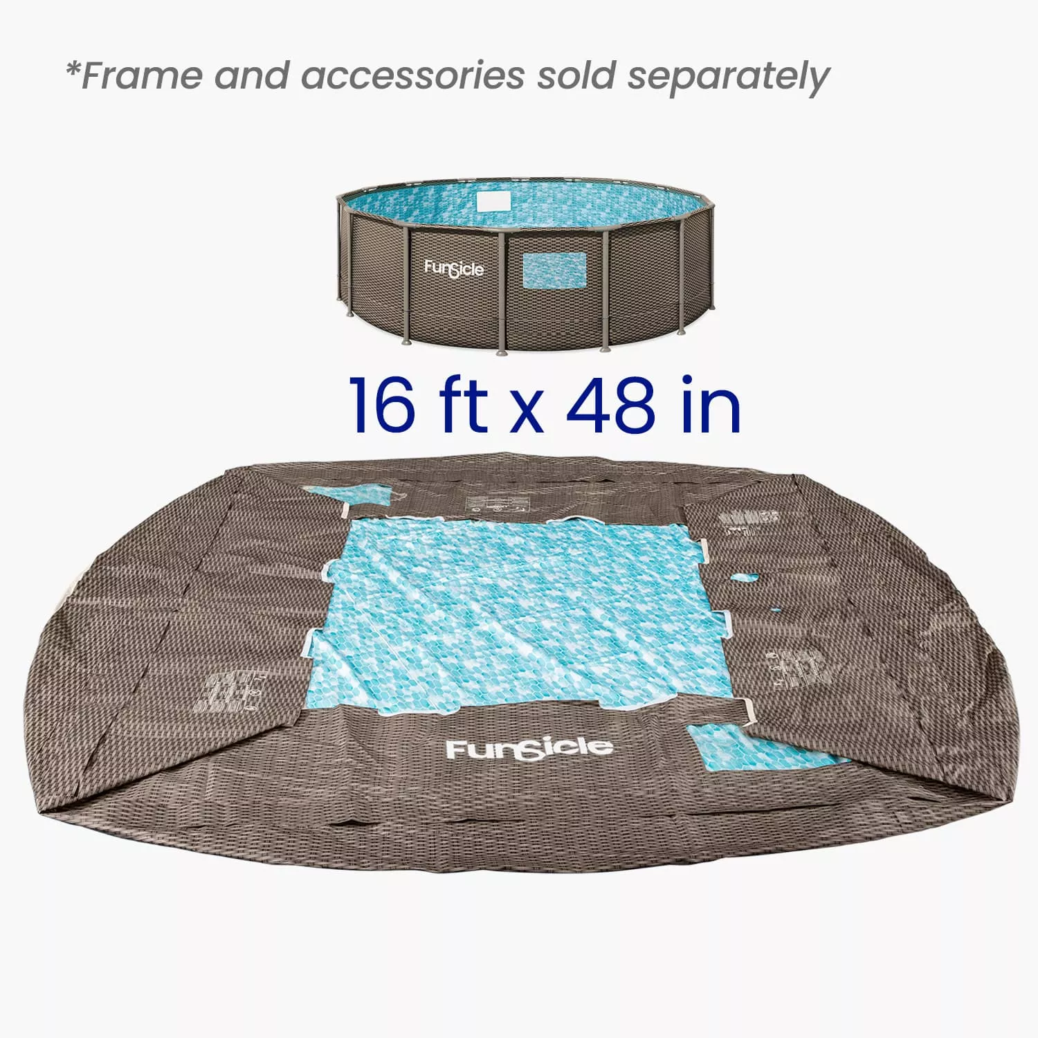 Funsicle 16 ft Crystal Vue Oasis Designer Pool Liner - Double Rattan