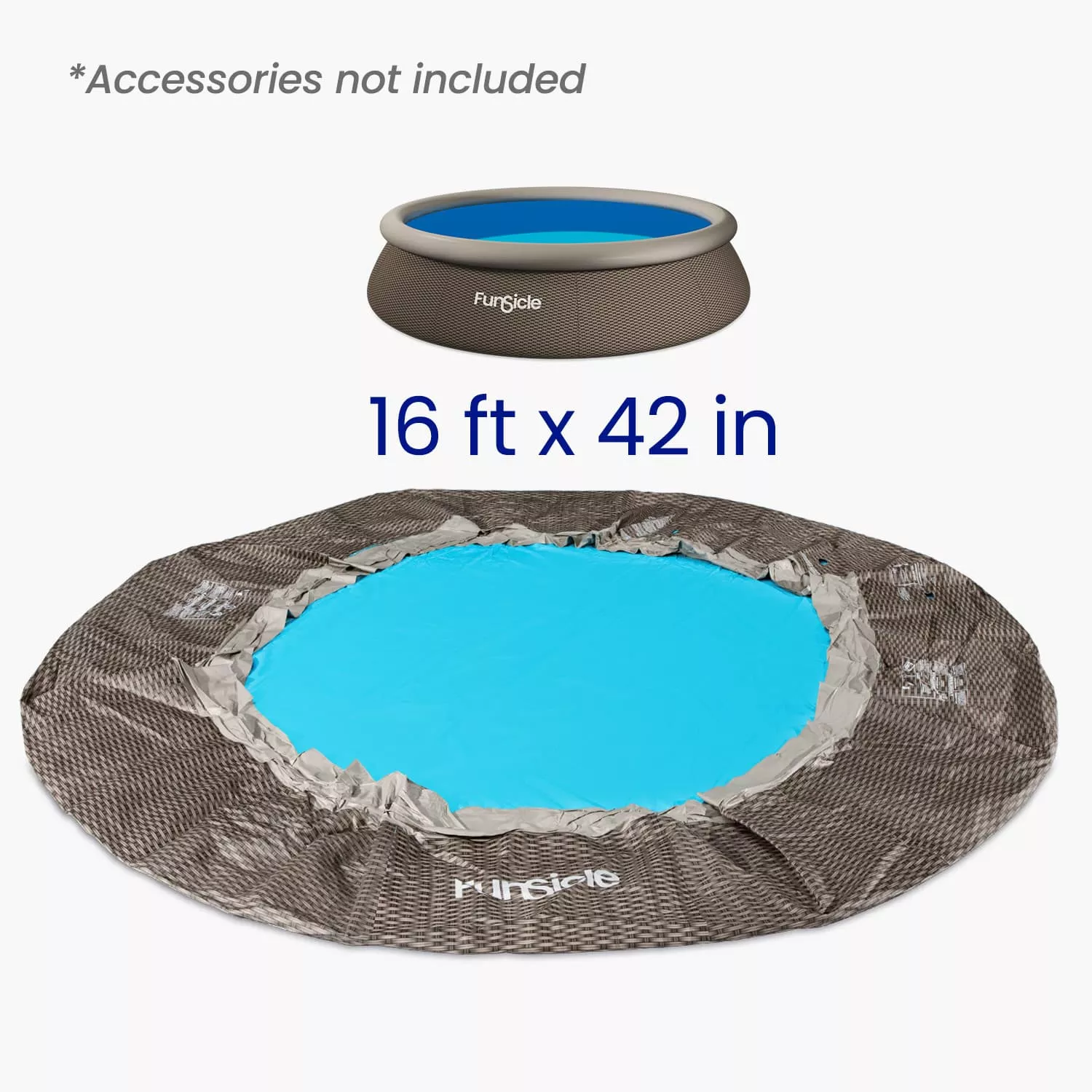 Funsicle 16 ft QuickSet Designer Pool Liner – Double Rattan