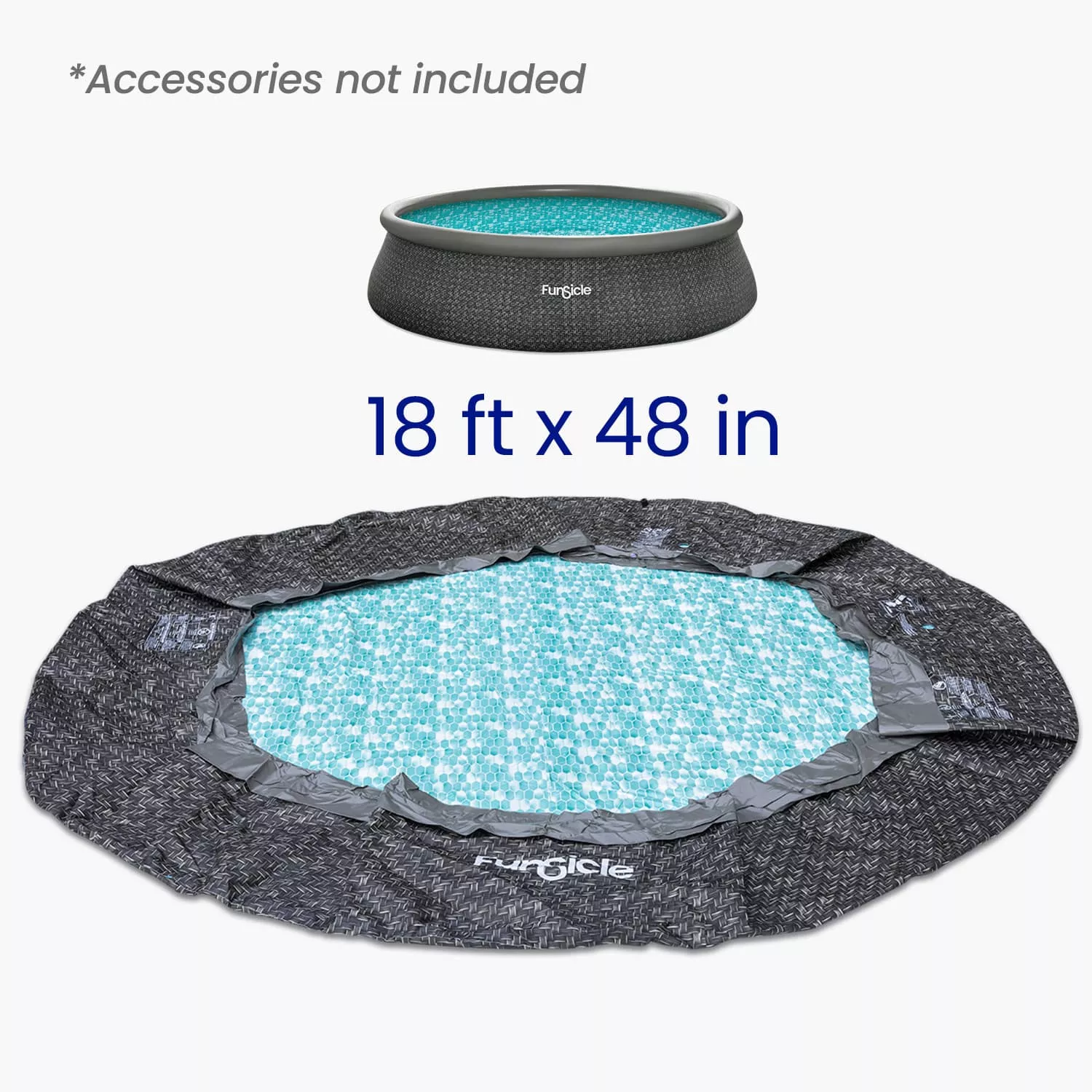 Funsicle 18 ft QuickSet Designer Pool Liner– Dark Herringbone