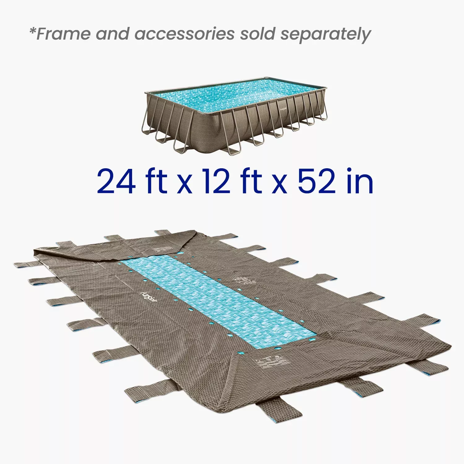 Funsicle 24 ft Oasis Designer Lap Pool Liner – Dark Triple Basketweave