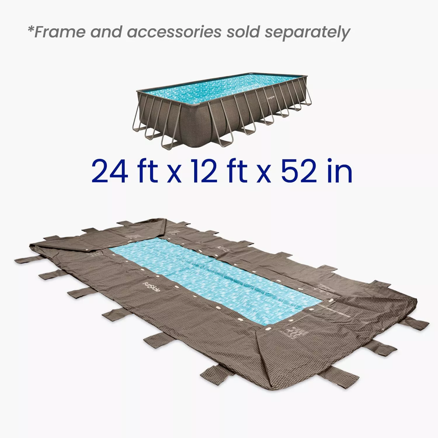 Funsicle 24 ft Oasis Designer Lap Pool Liner – Double Rattan