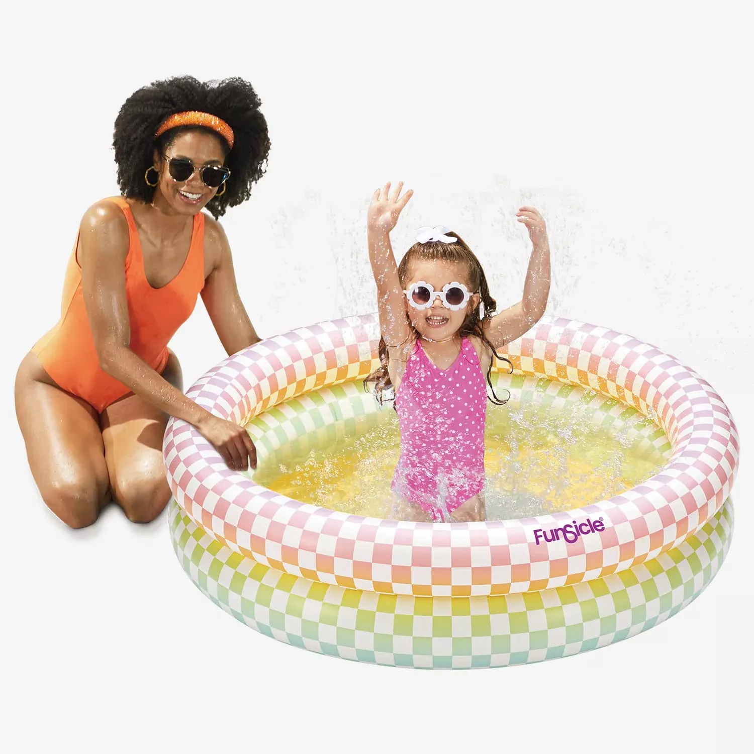Funsicle Rainbow Checkered Pool