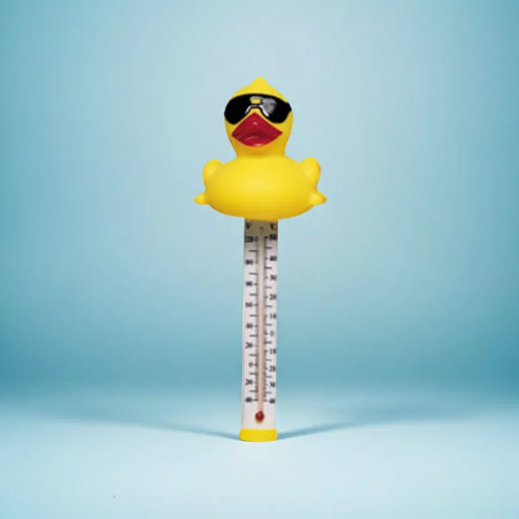 GAME 7000 Derby Duck Floating Pool & Spa Thermometer – Dual Scale with Tether