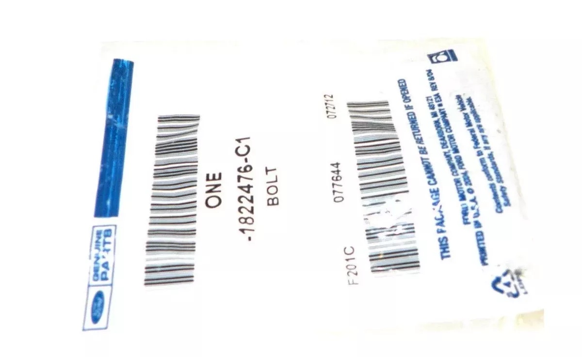 Genuine OEM Ford 1822476-C1 Hex Head Flanged Bolt 1822476C1