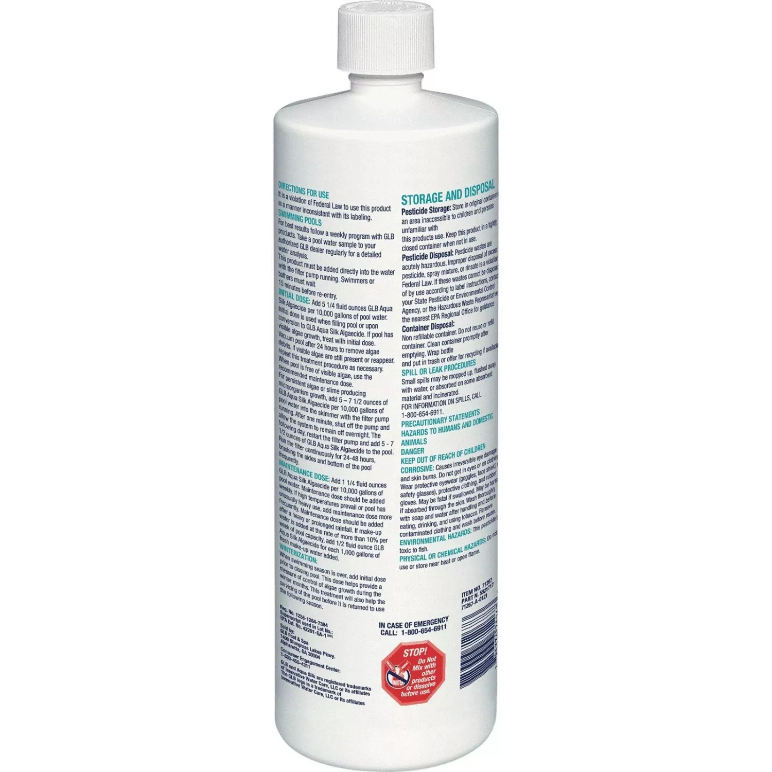 GLB – Aqua Silk Algaecide, 1 Qt