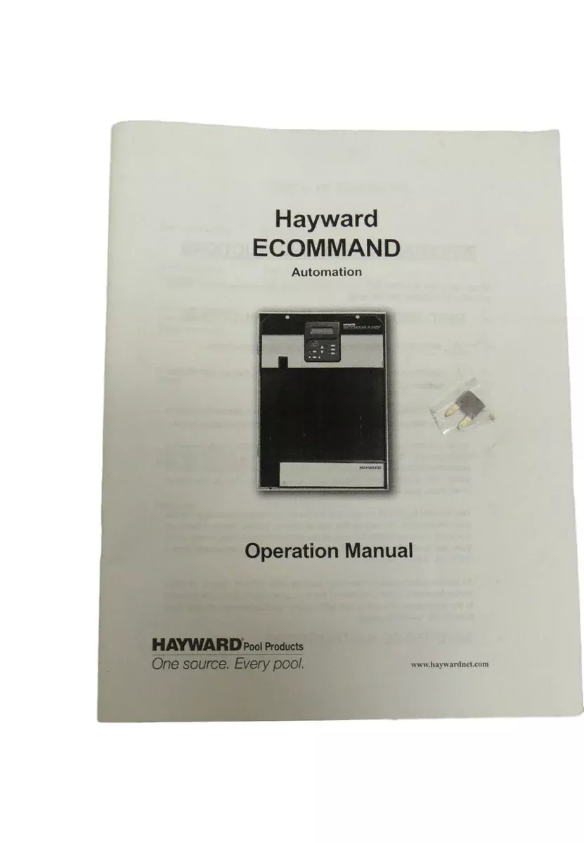 Hayward ECOMMAND Automation Operation Manual w/ Replacement Fuse Plug