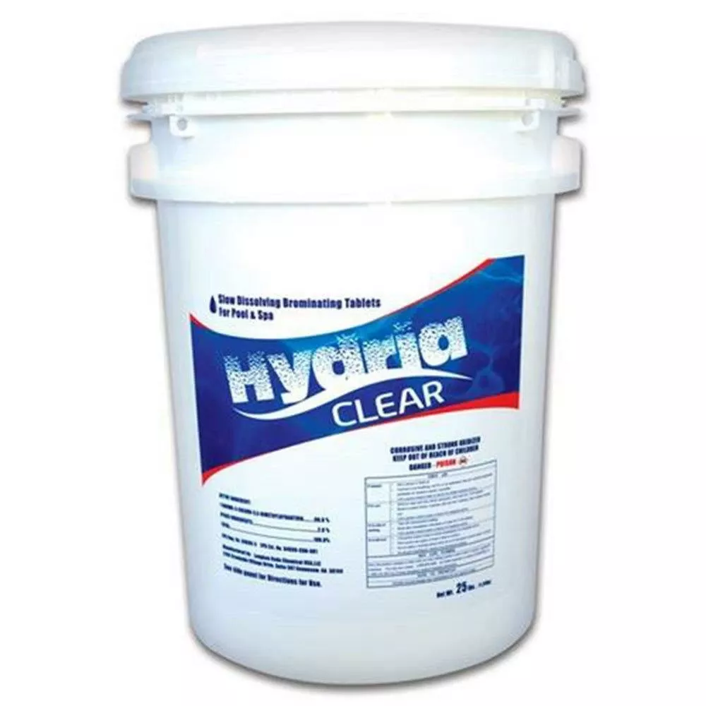 Hydria Clear – 1 Inch Bromine Tablets – 25 Lb Bucket