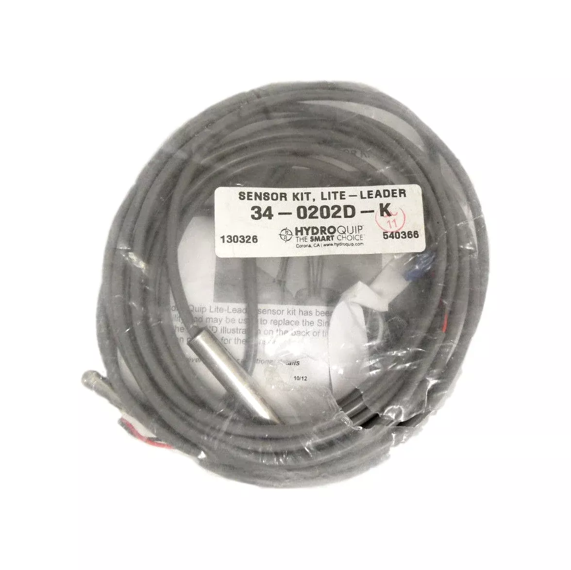 Hydro Quip 34-0202D-K 3/8" Temp Sensor Kit 1/4" High Limit 96" Cord