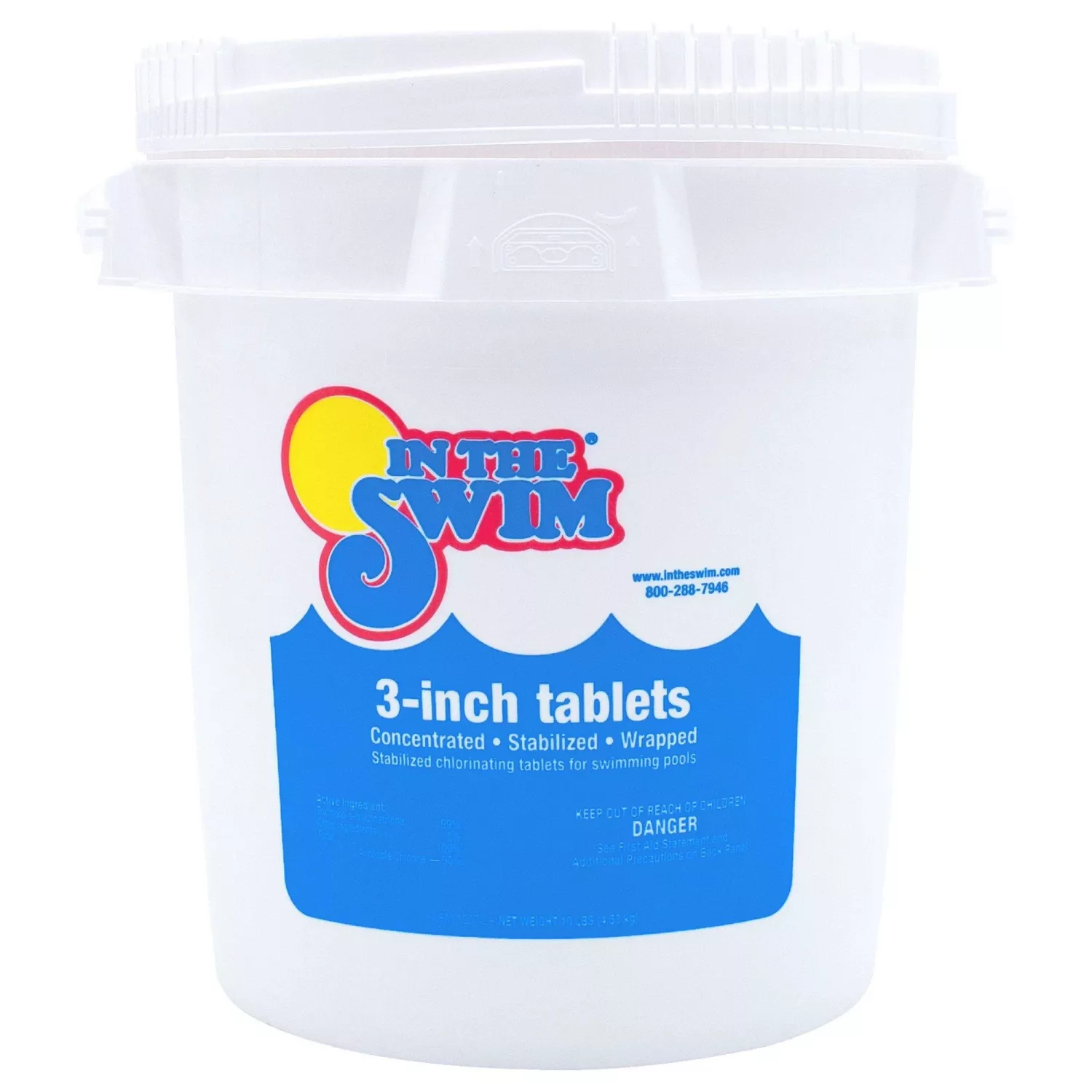 In The Swim – 3 Inch Chlorine Tablets 10 Lbs Bucket And Basic Pool Start-Up Chemical Kit Up To 7,500 Gallons Bundle