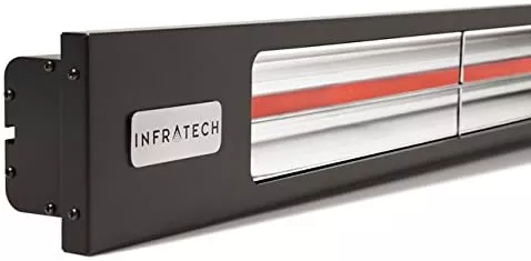 Infratech SL Series Model SL1612BL Slimline Black Shadow 29-1/2" Single Element 1,600 Watt 120 Volt Quartz Heater with Matte Black Housing