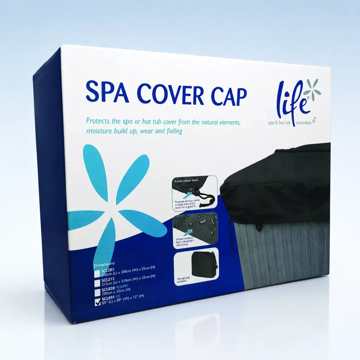 Life Essentials Spa Cover Cap — Gray Hot Tub Lid Protector