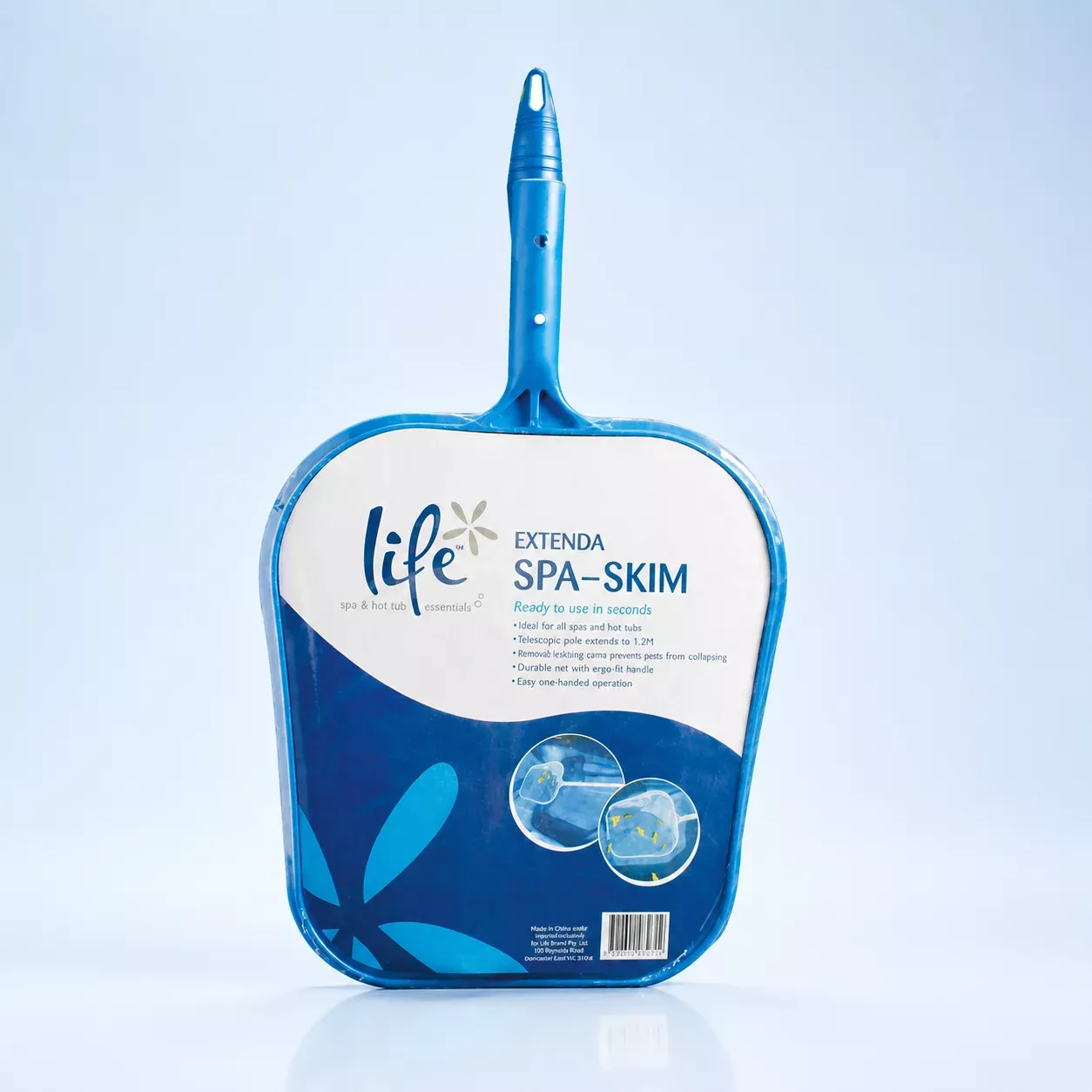 LIFE Spa Skimmer & Telescopic Pole – 4 ft Adjustable Pole Skimmer