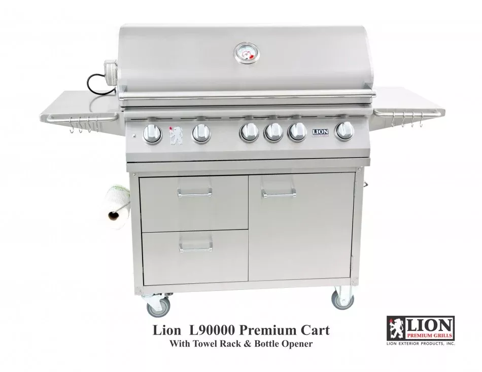 Lion L90000 40" Premium Grill w/ Cart (90814LP/90823NG+53861CART)