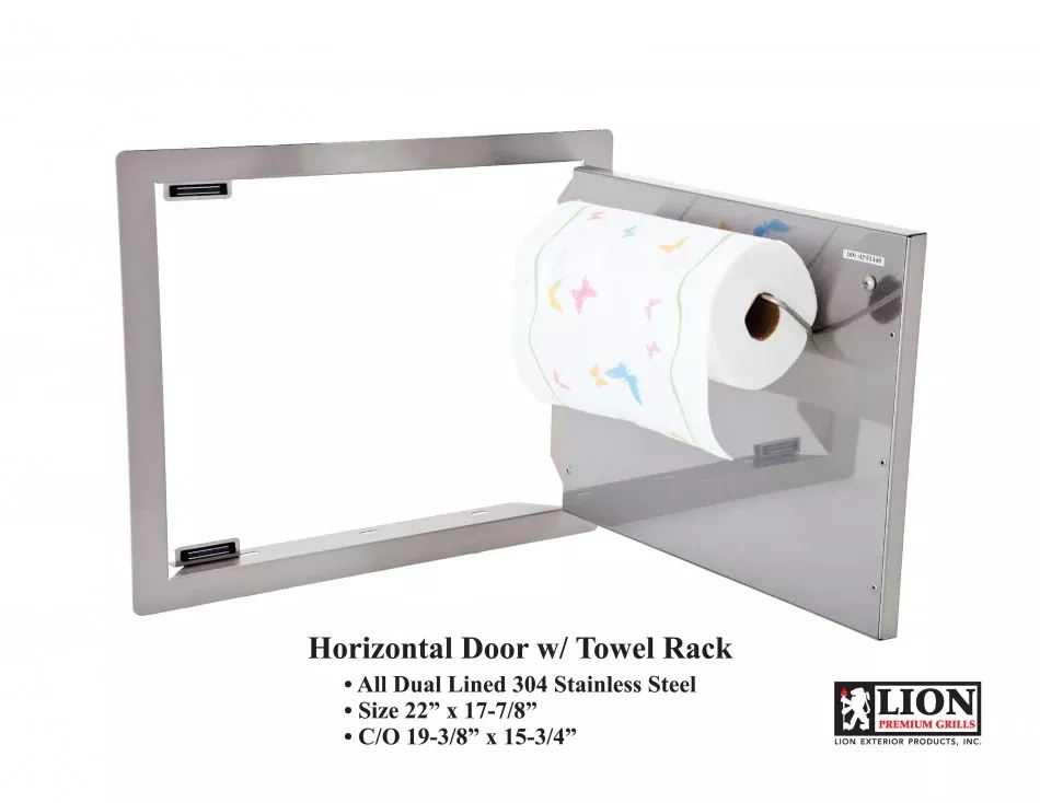Lion Premium Grills Horizontal Doors with Towel Rack (L2219)