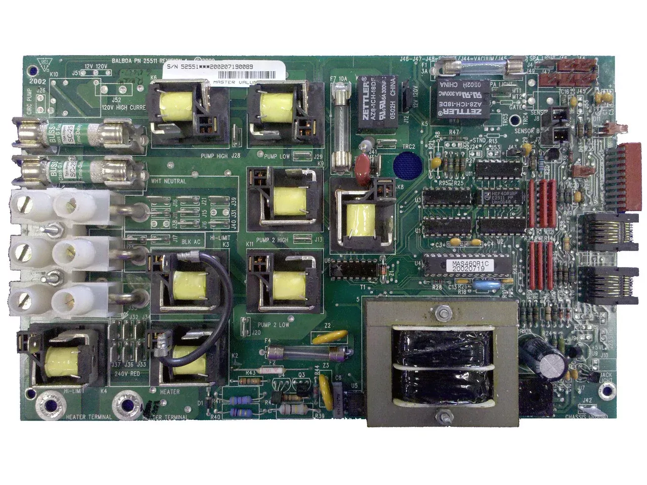 Master Spa – X801040 – Balboa Equipment MAS460 PC Board