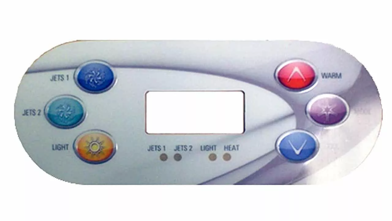 Master Spas – Spa Overlay – Twilight, 2 Pump, 6 Button Overlay