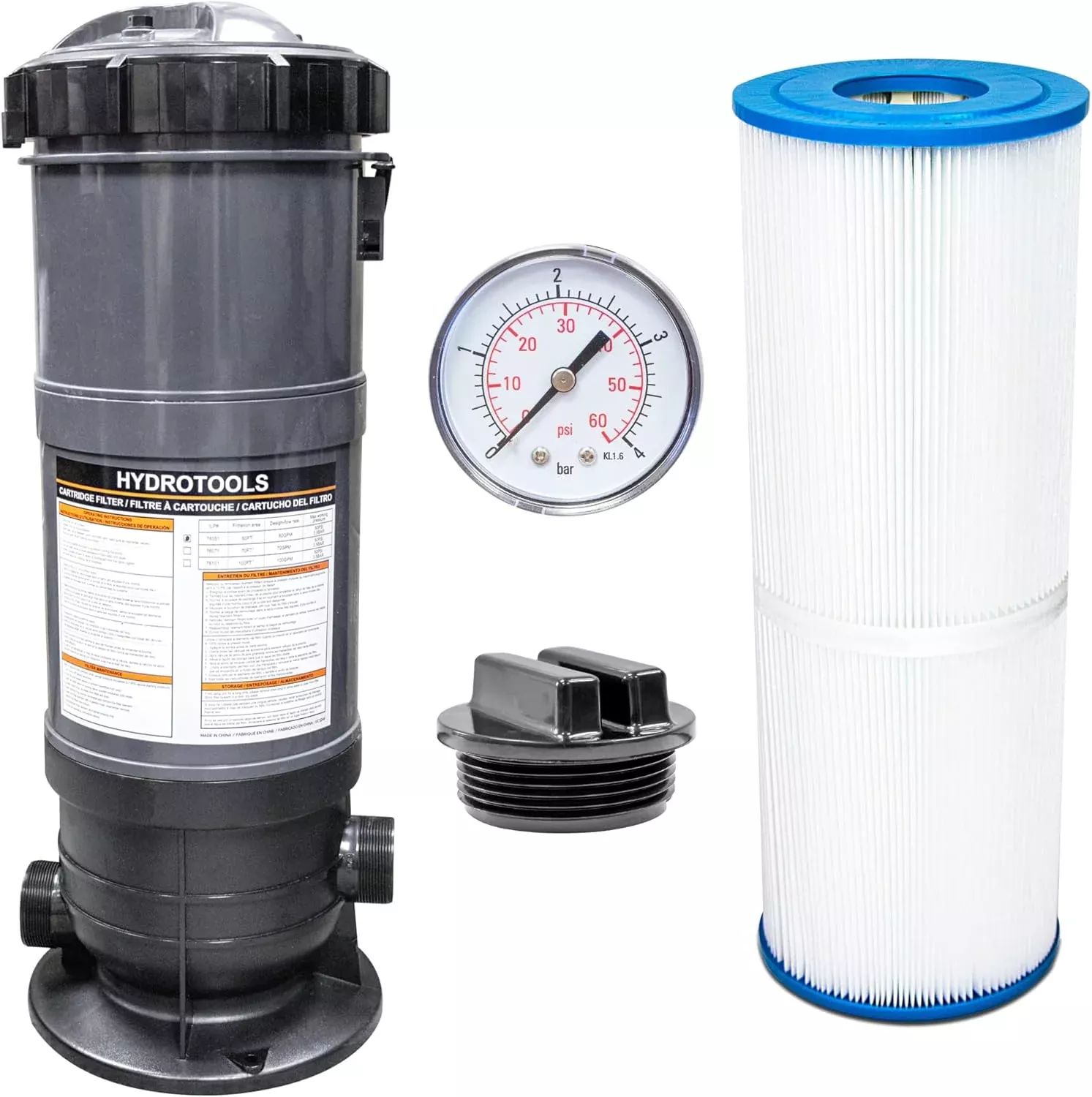 Model 76050 Stand Alone Cartridge Filter Tank & Element - 50 Sq Ft