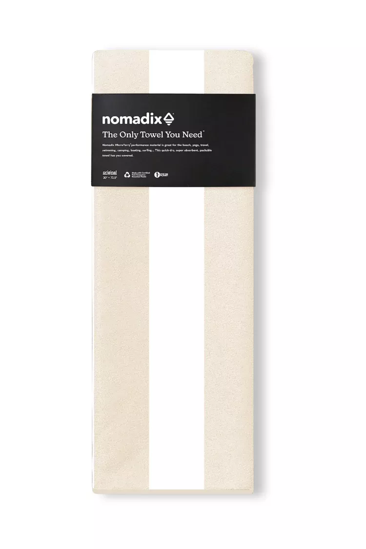 Nomadix Original Towel: Cabana Stripe Beige