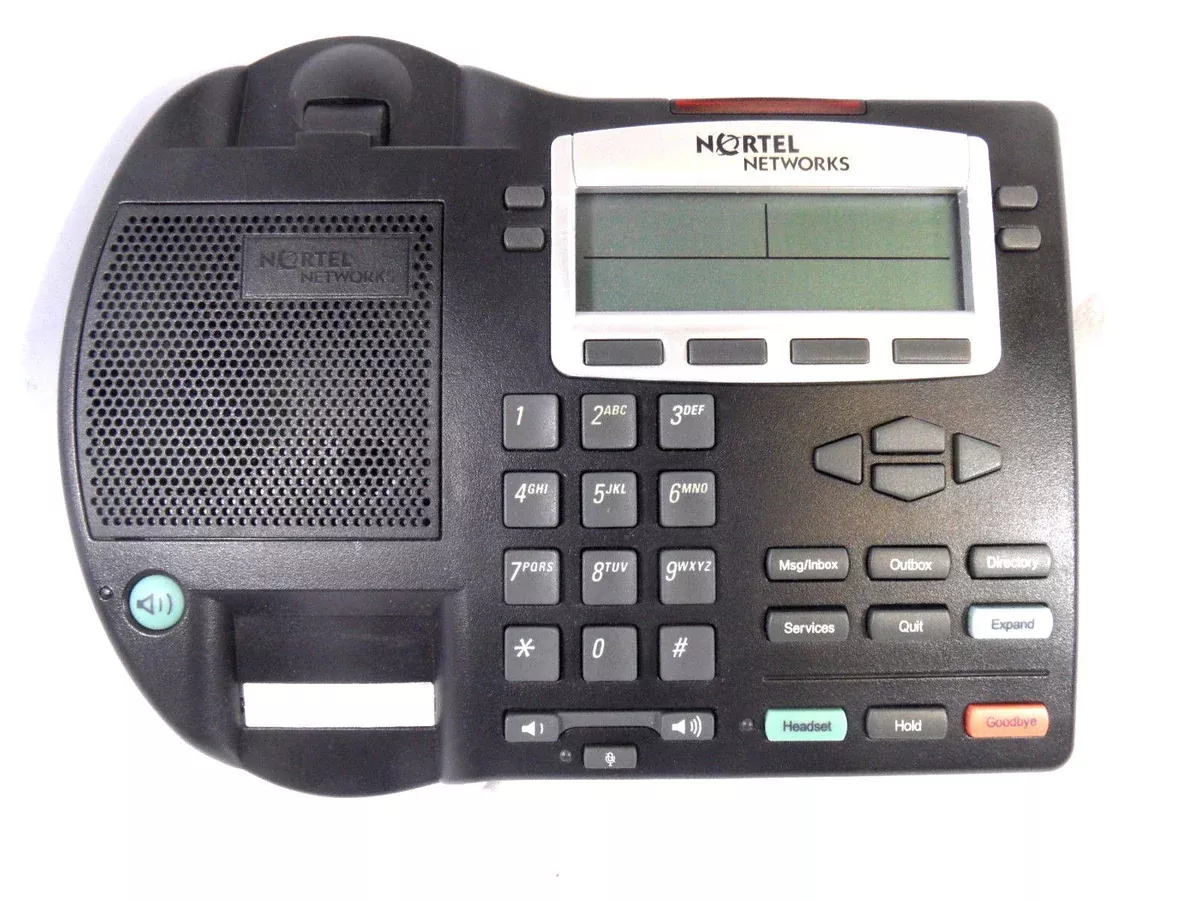 Nortel i2002 IP Phone, Model NTDU91BB70-R NTDU91BB70, Charcoal/Silver, Missing Handset