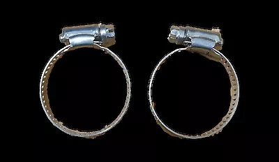 Pack of (2) 1-3/4" Size 20 19-44mm Hose Clamps