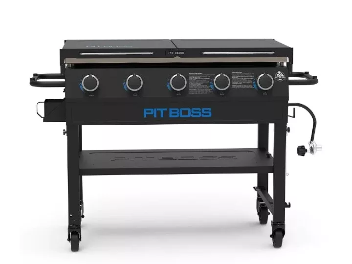 Pit Boss 5 Burner Gas Griddle w/ Folding Side Shelves