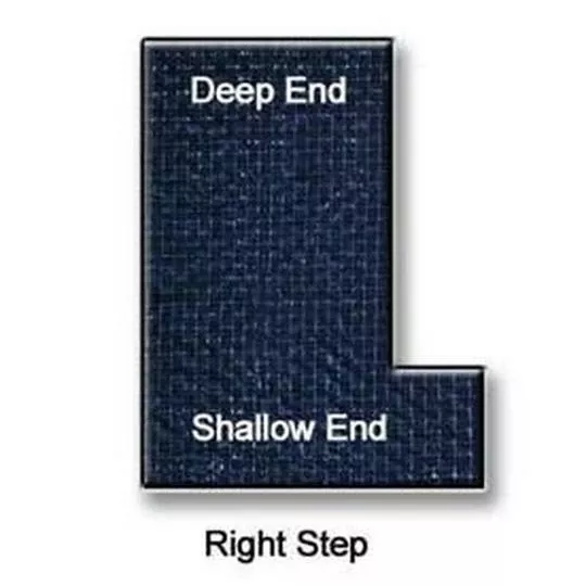 Polar 16′ X 32′ Rectangle Right Side Step Winter Pool Cover With 13 Blue 8 Ft. Double Water Tubes
