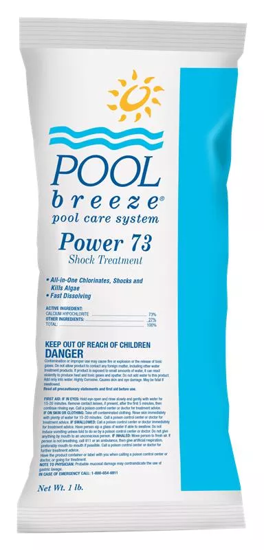 Pool Breeze Power 73l Hypo Granular Chlorine Shock 1 lb bag