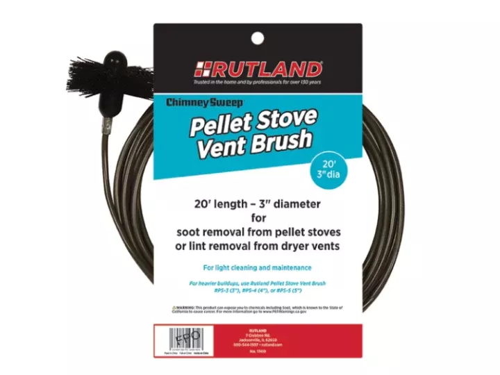 Rutland Chimney Sweep Pellet Stove Vent Brush w/ Handle