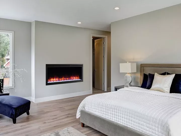 SimpliFire Allusion Platinum 72 Electric Fireplace